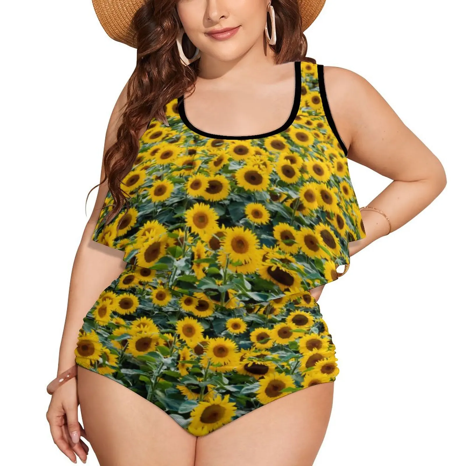 

Женский купальник-бикини с чашками пуш-ап и высокой талией