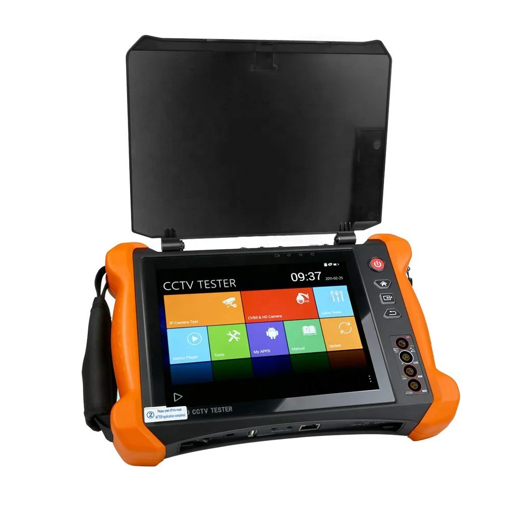 

8 Inch H.265 4K HD IP CCTV Tester Monitor CVBS AHD CVI TVI SDI Camera 8MP Multimeter Optical fiber VFL TDR WIFI POE