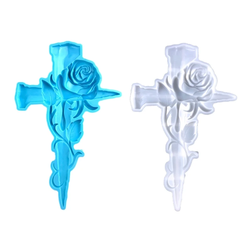 

3D Rose Crucifix Silicone Molds,Cross-Resin Mold for Epoxy Casting Wall Hangings,Bedroom Decor,Art Craft,Home Decoration