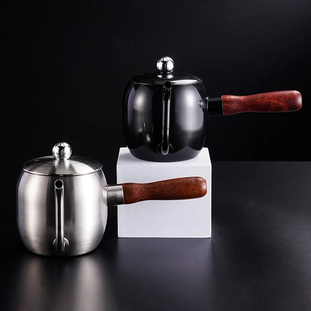 

Stainless Steel Gooseneck Spout Pour Over Drip Coffee kettle with Wood Handle Coffee Teapot 500ml Drip Kettle Coffee Tea Pot