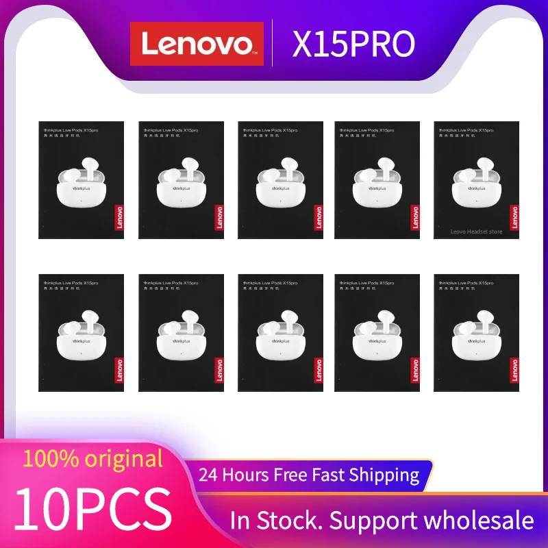

Original Lenovo X15Pro 5PCS 10PCS wireless TWS Bluetooth headset High value Sports game high sound quality long battery life