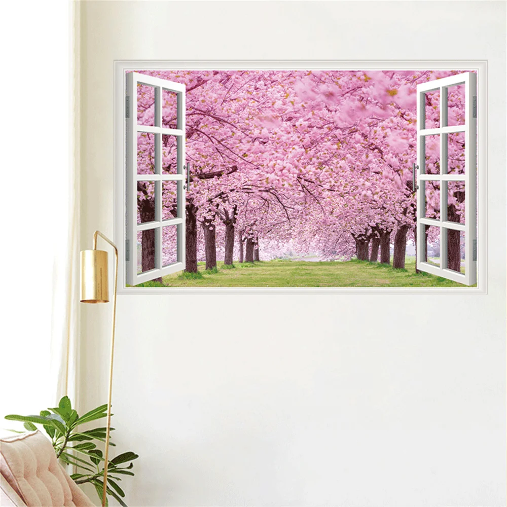 

3D наклейки на окна Сакура дерево ПВХ