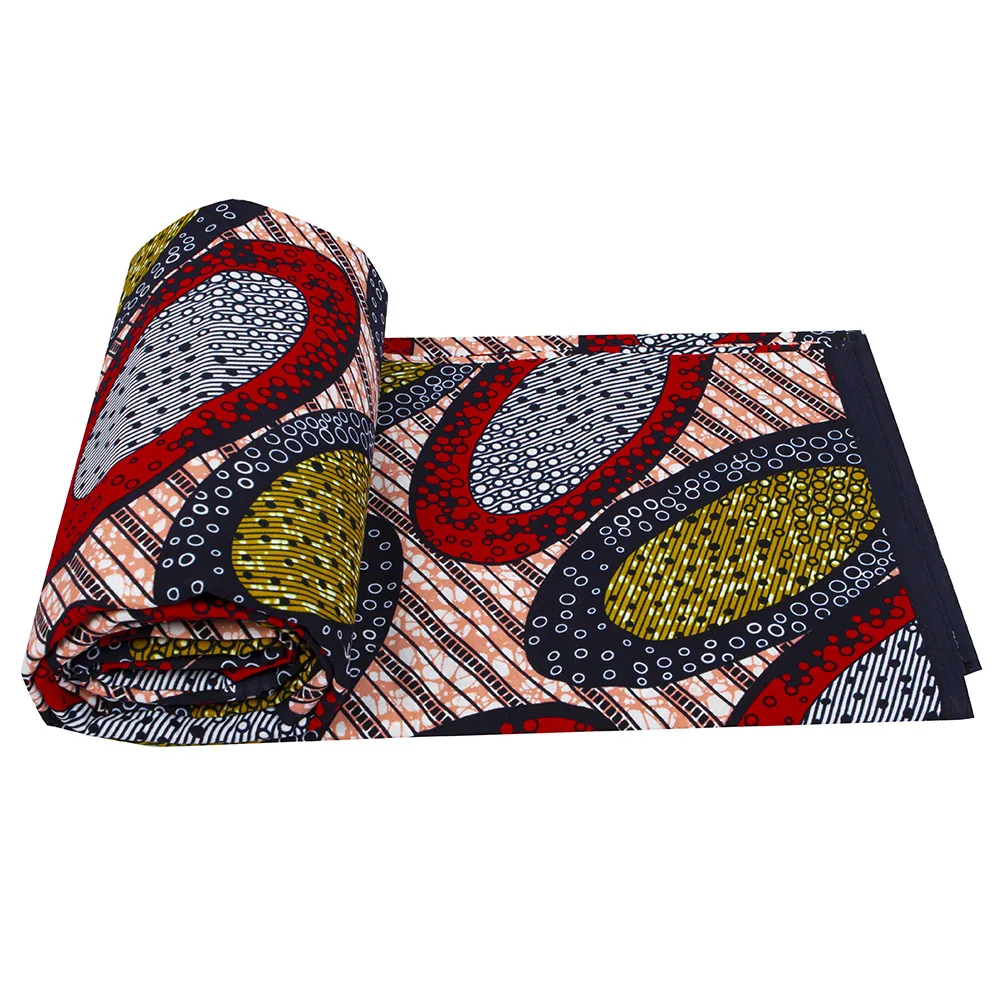 

Самая популярная Настоящая Африканская восковая Ткань, 100% хлопок, в нигерийском стиле, 6 ярдов, высокое качество, принты Анкары, восковой мат...