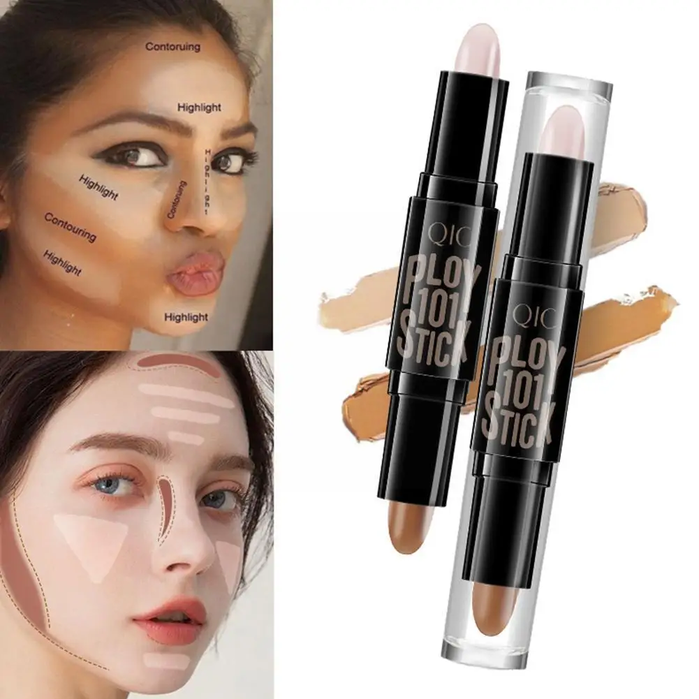 

Double Head Corrector Contour Stick Makeup Bronzers Highlighters Pen QIC 3D Cosmetic Highlighter For Face Concealer Contour Z8I8