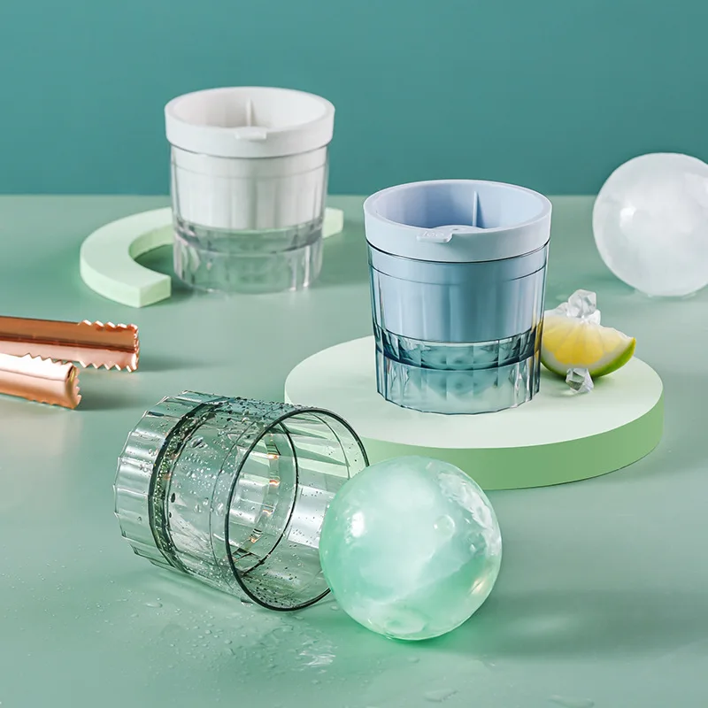 

1Pcs New Ice Hockey Mold Plastic Silicone Environmental Protection With Cover Round Ice Maker Household Kitchen Bar Supplies JJ