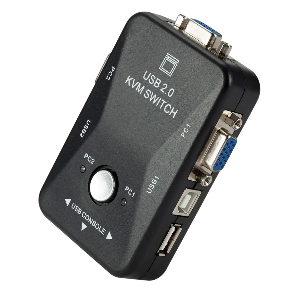 

USB2 0 Manual Audio Video VGA Switcher Two Inputs One Ouput KVM Splitter Switch Box Adapter