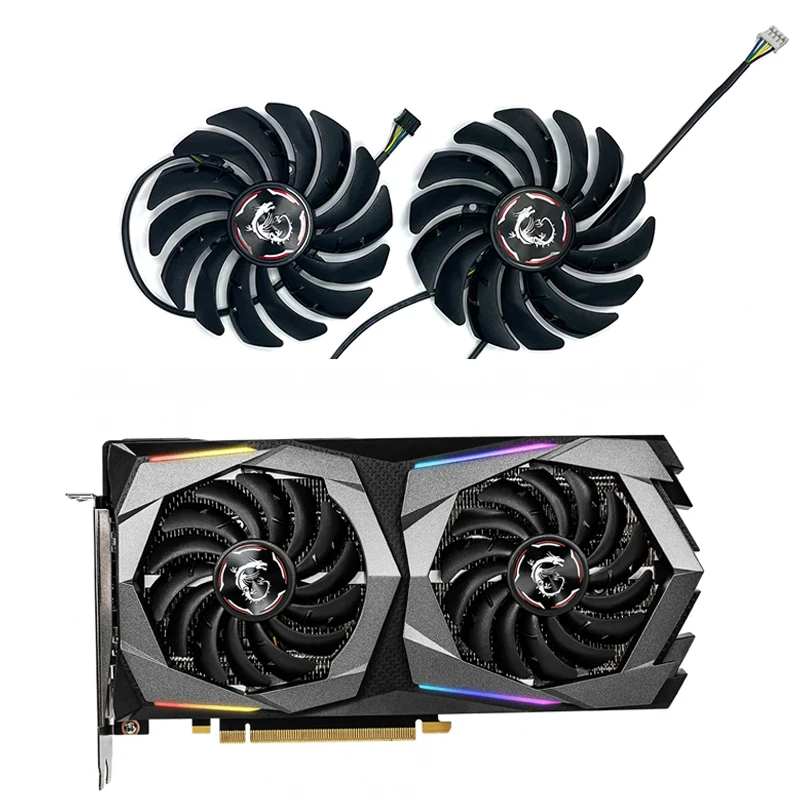 

MSI GeForce RTX 2070 GAMING Cooling Fan PLD10010B12HH 95MM DC12V 0.40A 4PIN RTX2070 X-8G Gaming Graphics Card Cooling