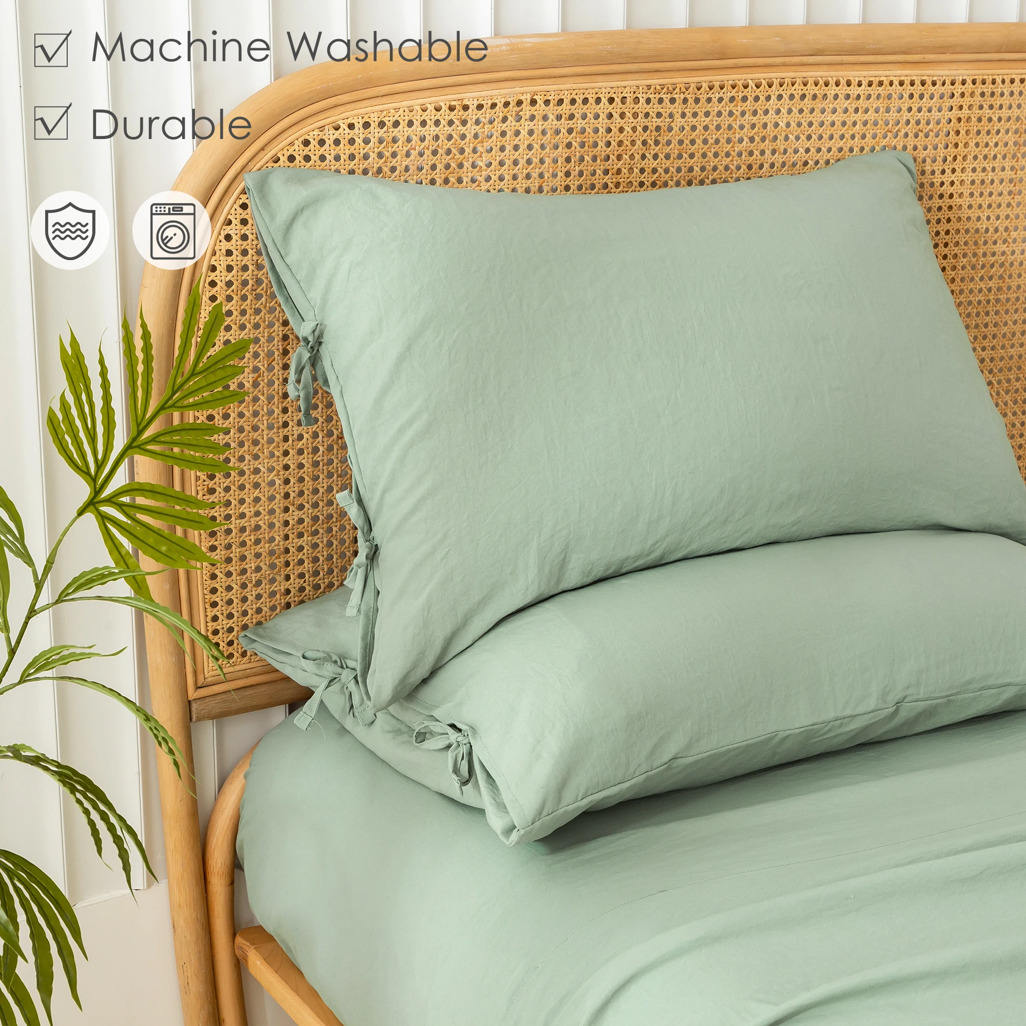 Ультра-мягкие детские комплекты постельного белья и наволочка зеленого цвета с 15