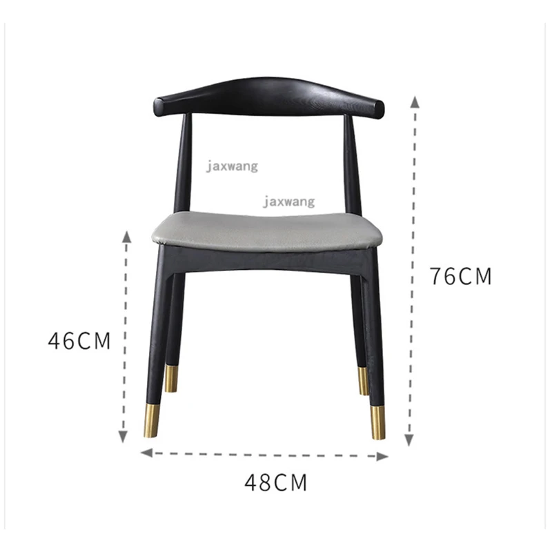 Обеденные стулья из твердой древесины в скандинавском стиле Простое домашнее
