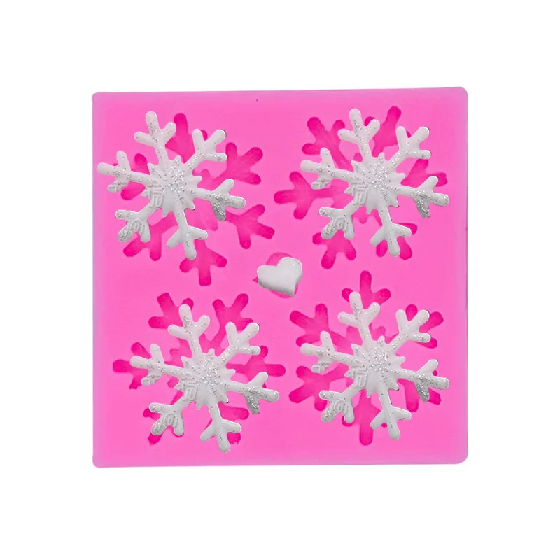 

3D Christmas Decorations Snowflake Lace Chocolate Party DIY Fondant Baking Cooking Cake Decorating Tool Silicone Mold