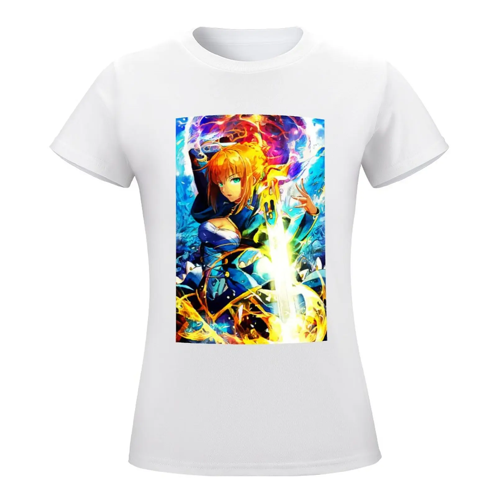 Красочная футболка Peldragonss Fate Stay Night в стиле Харадзюку с графическим рисунком