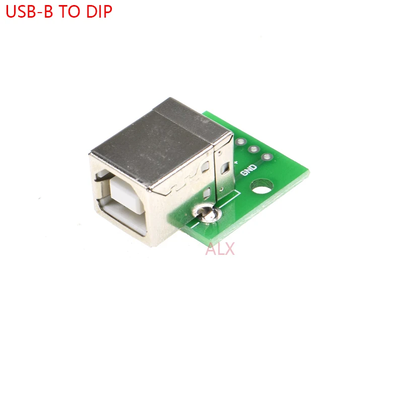 

5 шт. USB-b Usb B Tpye 2.0 Гнездо для печати для Dip 4p 4-контактный адаптер Разъем для Dip 2,54 мм Сварной конвертер для печатной платы Pinboard