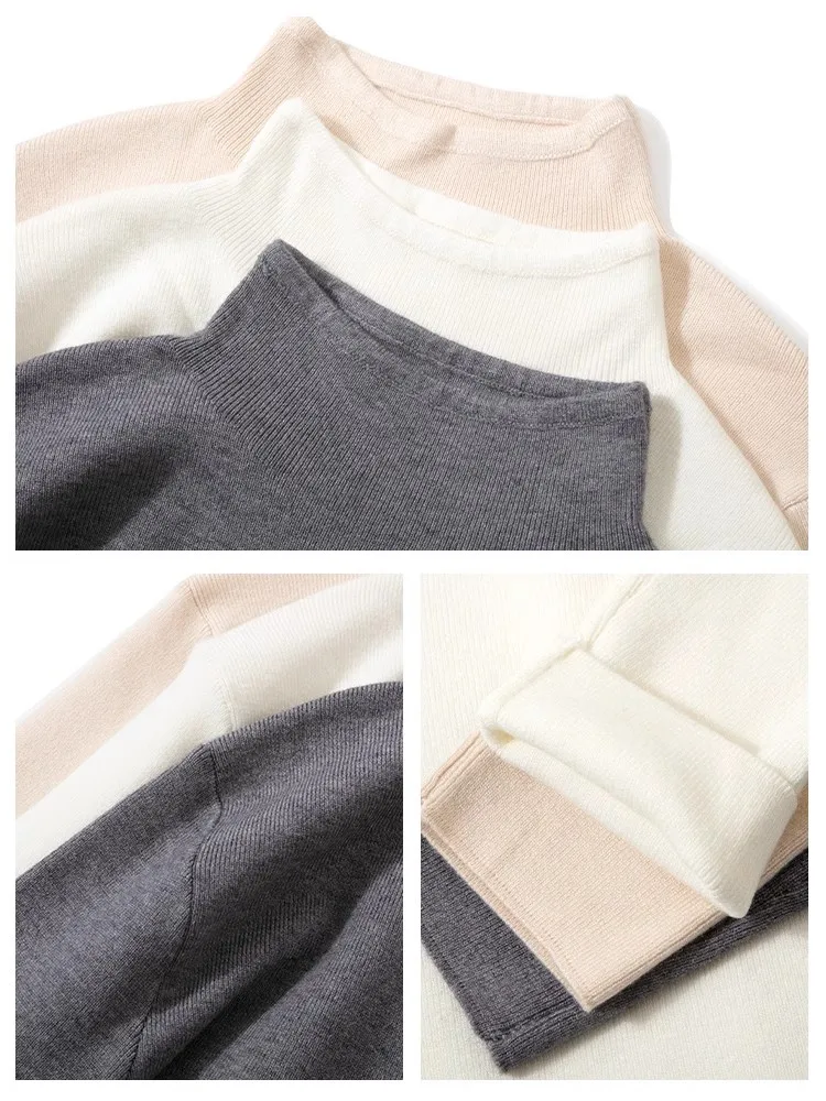 Серая осенне-зимняя нижняя рубашка для женщин Иу 2024 новый вязаный свитер с