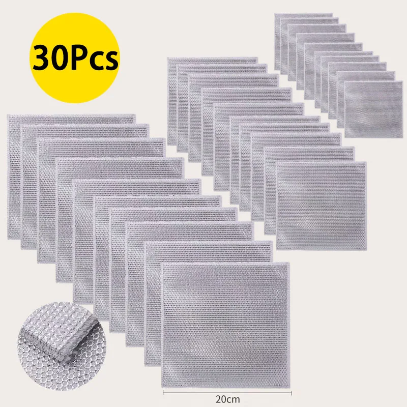 

Многоразовые чистящие салфетки из микрофибры 30 шт.