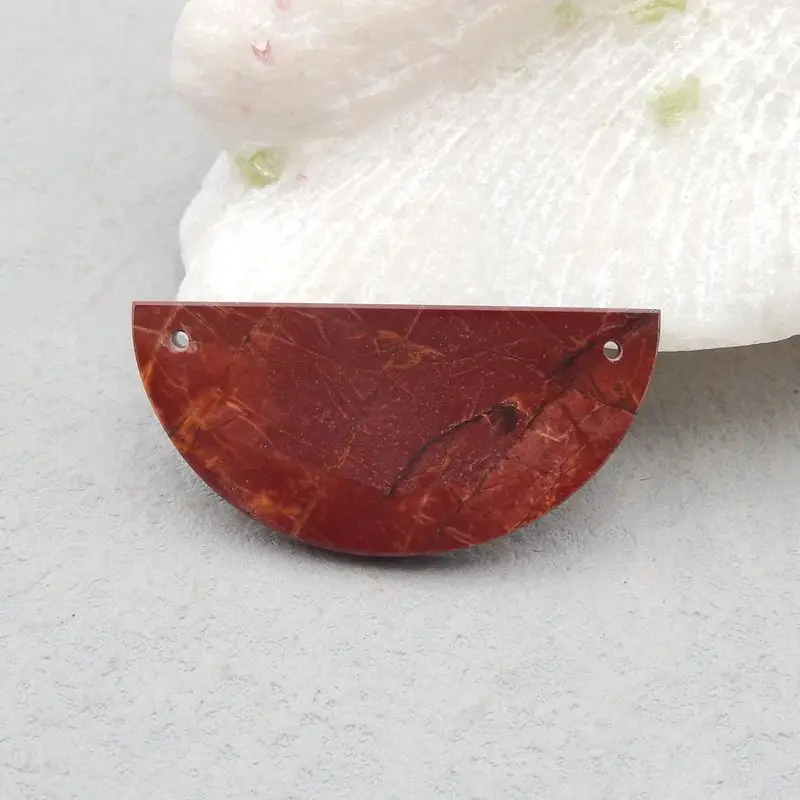 

Semiprecious Natural Stone Multi-Color Picasso Jasper Handmade Pendant DIY Jewelry Making Necklaces Accessories 41x20x3mm 5g