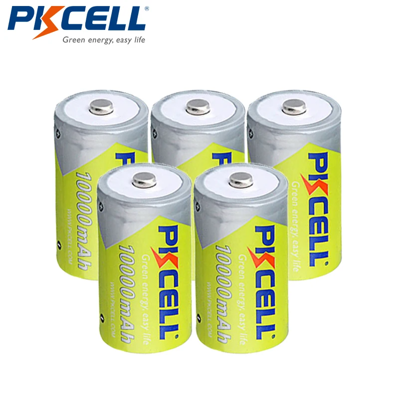 

Аккумуляторы PKCELL NIMH D, 5 шт./лот, 1,2 в, 10000 мАч, Ni-MH