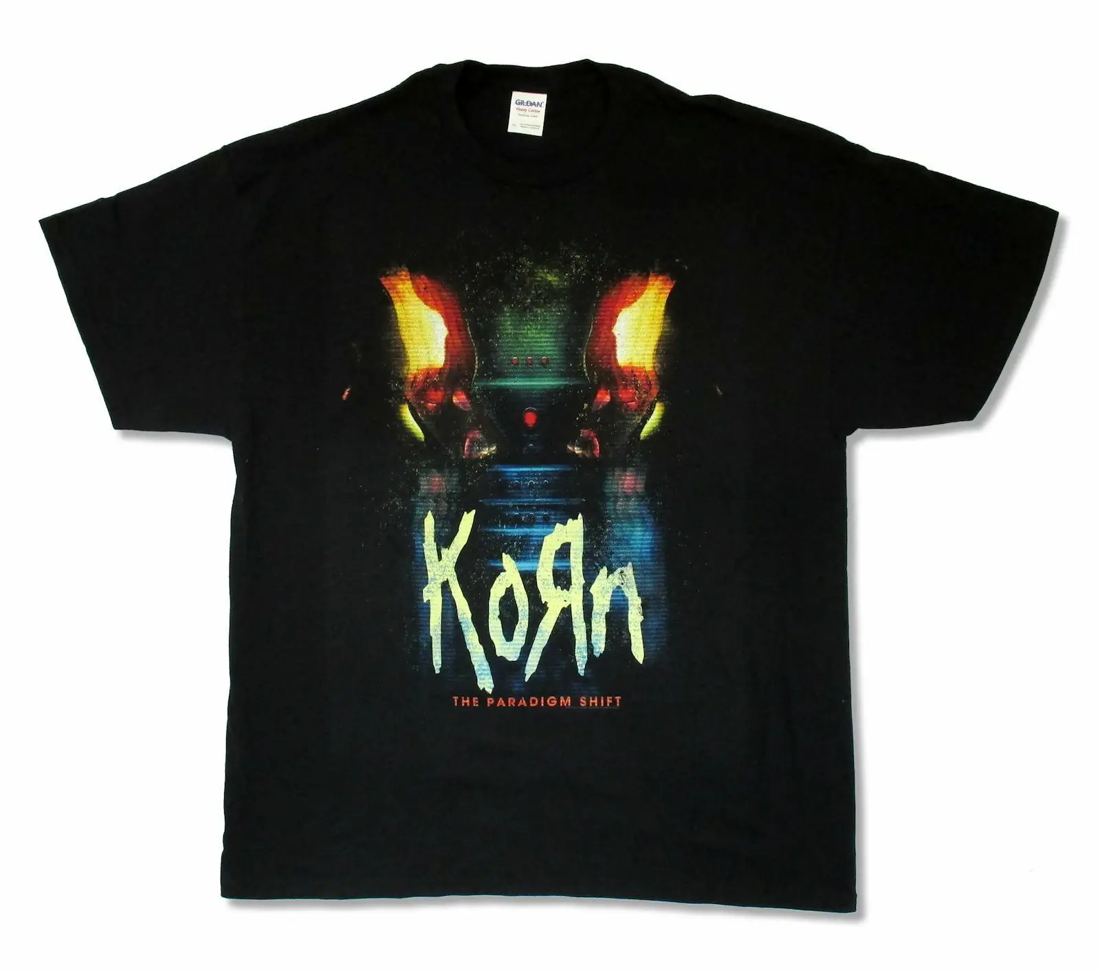 

Korn Power Distressed Tour Paradigm Shift 2014 TX-WI Black T Shirt New