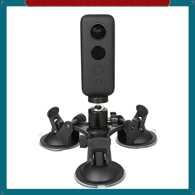 

Triple Cup Camera Suction Mount w/Ball Head Car Holder Window for Insta360 One X/X2/X3 Yi 4K/Sony/Suction Cup Mount Accessory