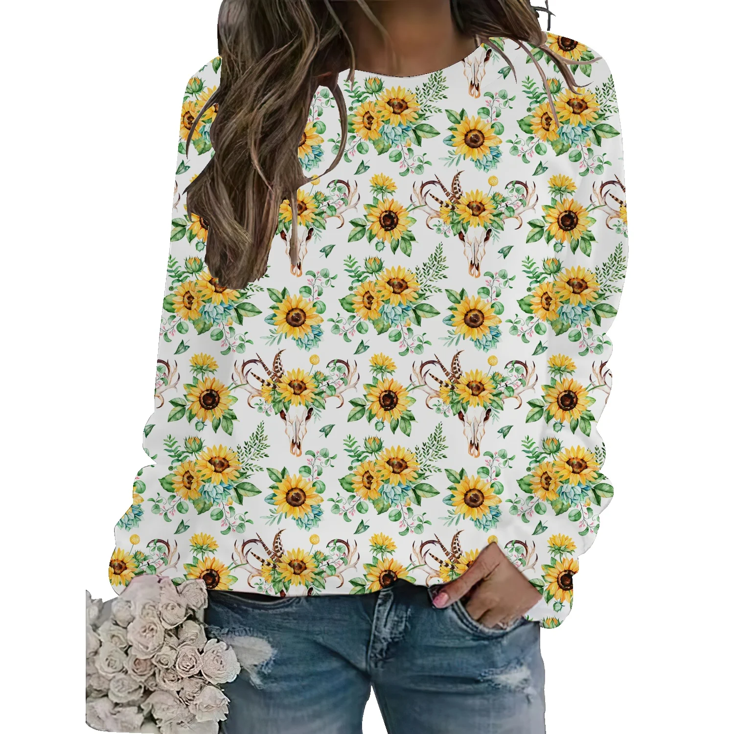 

Женский свитер с круглым вырезом, Свободный пуловер в стиле ретро, Осень-зима 2022