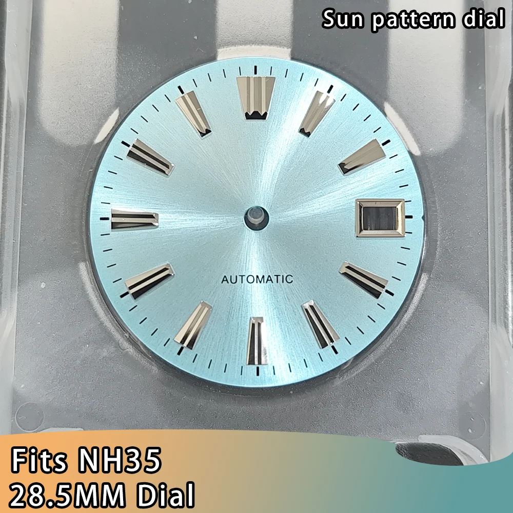 Циферблат NH35 28,5 мм для механизма NH35, циферблат с солнечным узором 28,5 мм, циферблат NH35 с одинарным календарем, запасные части для часов. (art.: 3920db1d72252) - 3920db1d72252