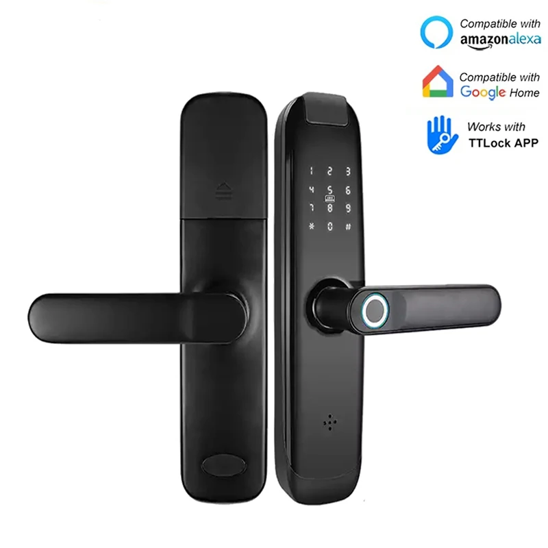 

Bluetooth TT LOCK Fingerprint Magnetic Card Password Key Remote Unlock Temporary Password Home Smart Door Lock,