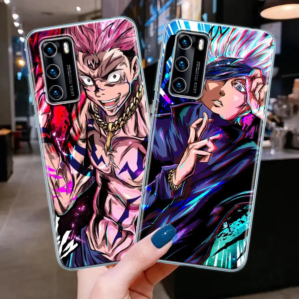 

Jujutsu Kaisen Art Manga Silicone Phone Case For Huawei P20 P30 P40 Lite P50 Pro P Smart Z 2019 Protector Cover Yuji Gojo Anime