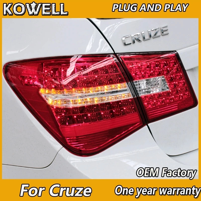 KOWELL автомобильный Стайлинг для Chevrolet Cruze задний фонарь 2009 2010 2011-2015 в стиле Benz DRL +