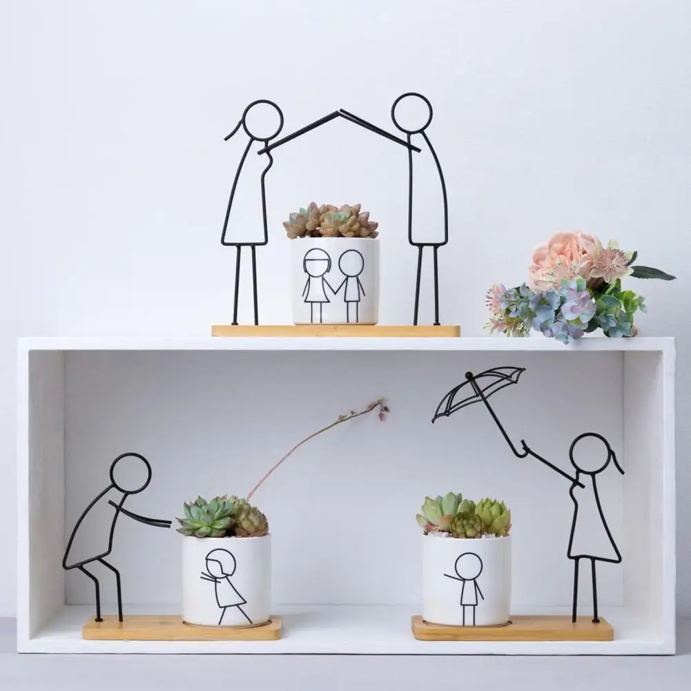 

Useful Flowerpot Decorative Modern Style Abstract Parent-Child Plant Pot Flower Pot Planter Pot 1 Set