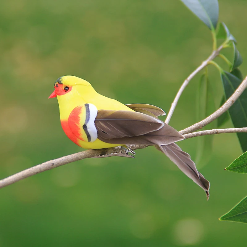 Искусственное искусственное украшение перо для птиц маленькая птица уличное