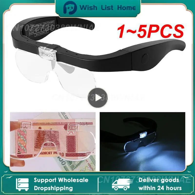 

Увеличительные очки, 1 ~ 5 шт., долговечная увеличительная Светодиодная лампа для чтения, увеличительное стекло, универсальное увеличительное стекло