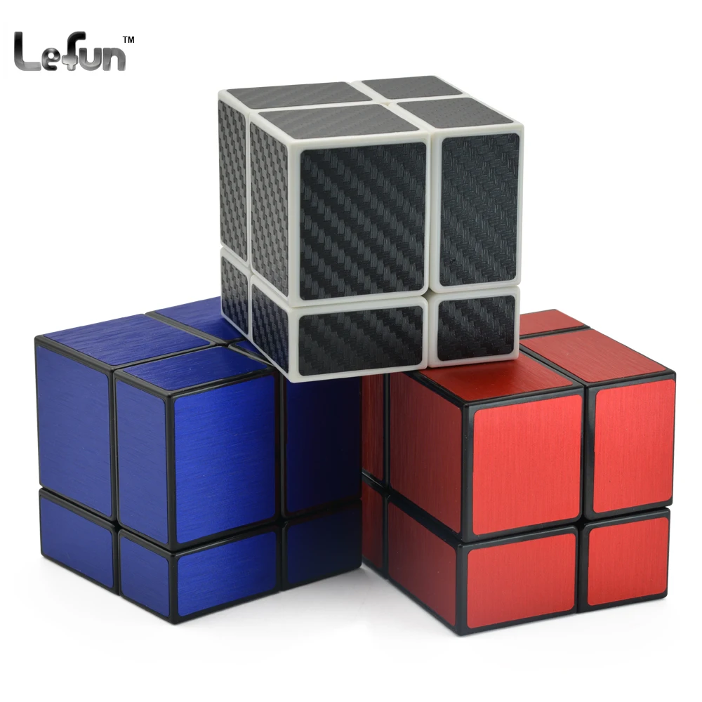 

Lefun 2x2 Blue Red Mirror Cubes Magic Cube Anti-stress Toys Educational Cast Coated Magic Cubes Puzzle Toy For Children Adult
