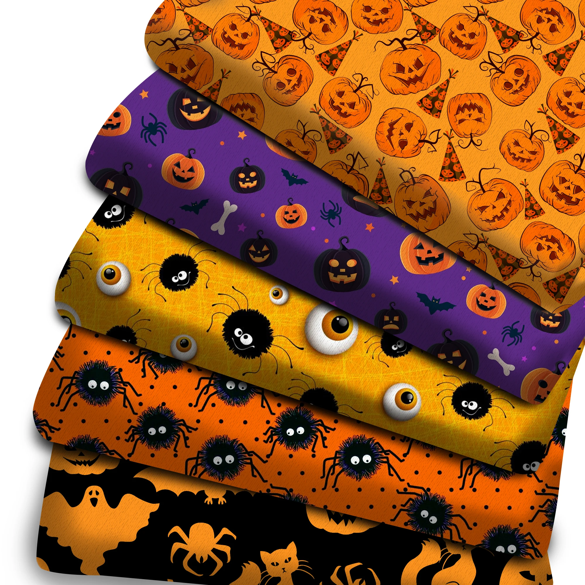 Halloween Pumpkin Polyester Cotton/Pure Cotton Fabric Patchwork for Tissue Sewing Quilting Fabrics Needlework Material  50*145cm