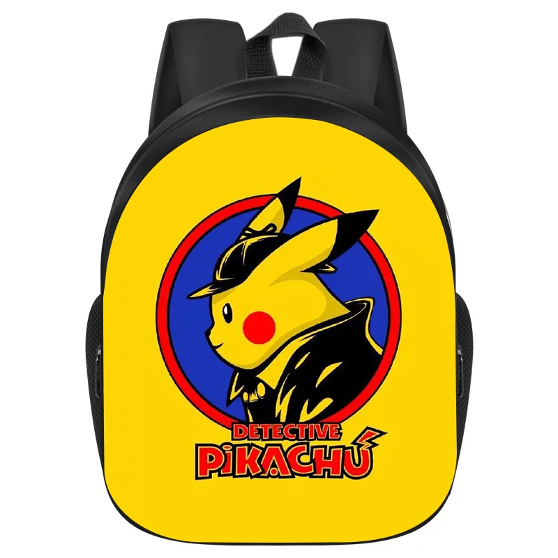 

Pokémon Backpack Big Detective Pikachu Backpack Creative Polyester Primary School Bag Large Capacity Lightening Backpack