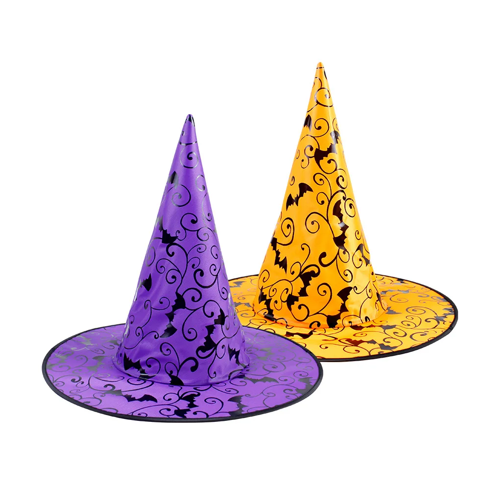 

Halloween Party Witch Wizard Bat Printed Hat