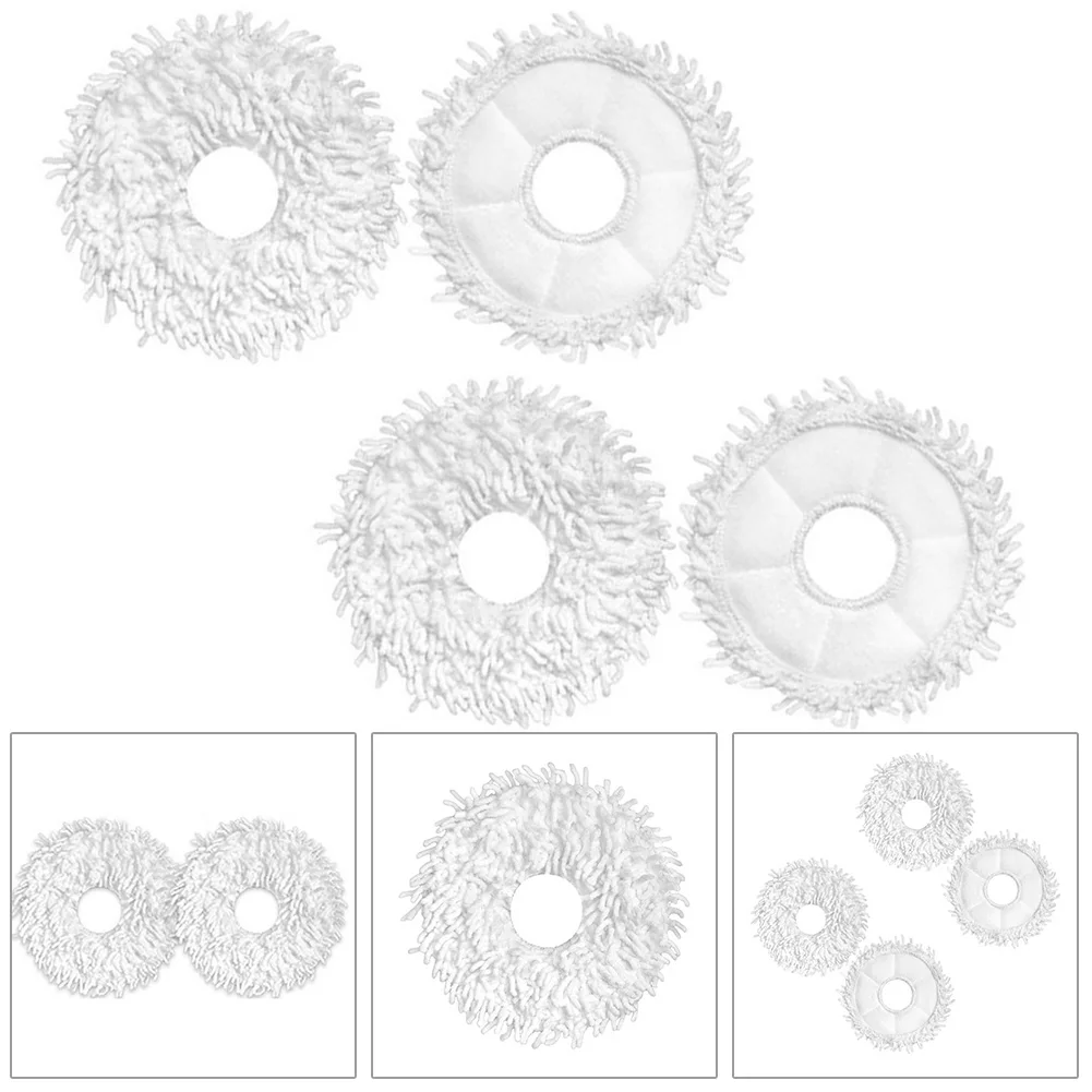 

4pcs Mop Cloths Pad For Bot W10 & W10 Pro Self-Cleaning Vacuum Cleaner Rags Part Household Cleaning Tool Sweeper Accessories