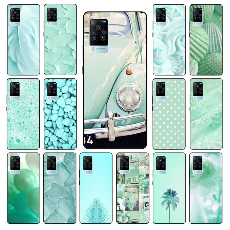 

Fashion Mint Green Art Phone Case for VIVO V21E V21 V23 V23E V2109 Y53S Y33S Y55 Y76 Y31 Y21 Y72 Y01 Y21S Y11S