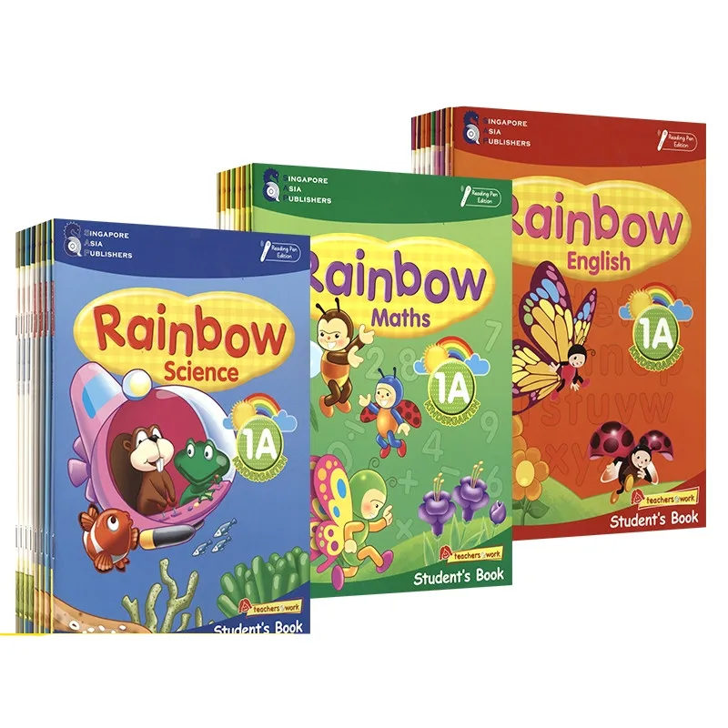 SAP Rainbow Maths English Science K1K2 For Kindergarten Kids Colour Printing SAP Learning Maths&English Books Libros Textbooks