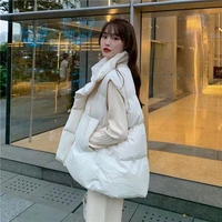 women winter coat padded jacket vest cropped cardigan sleeveless tops jacket warmth korean fashion loose free shipping wholesale