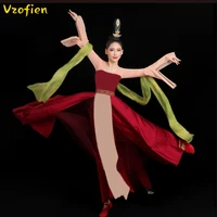 ancient chinese dance costume meirenguan dance suit tradition classical fairy folk dress stage wear hanfu clothing modern dress