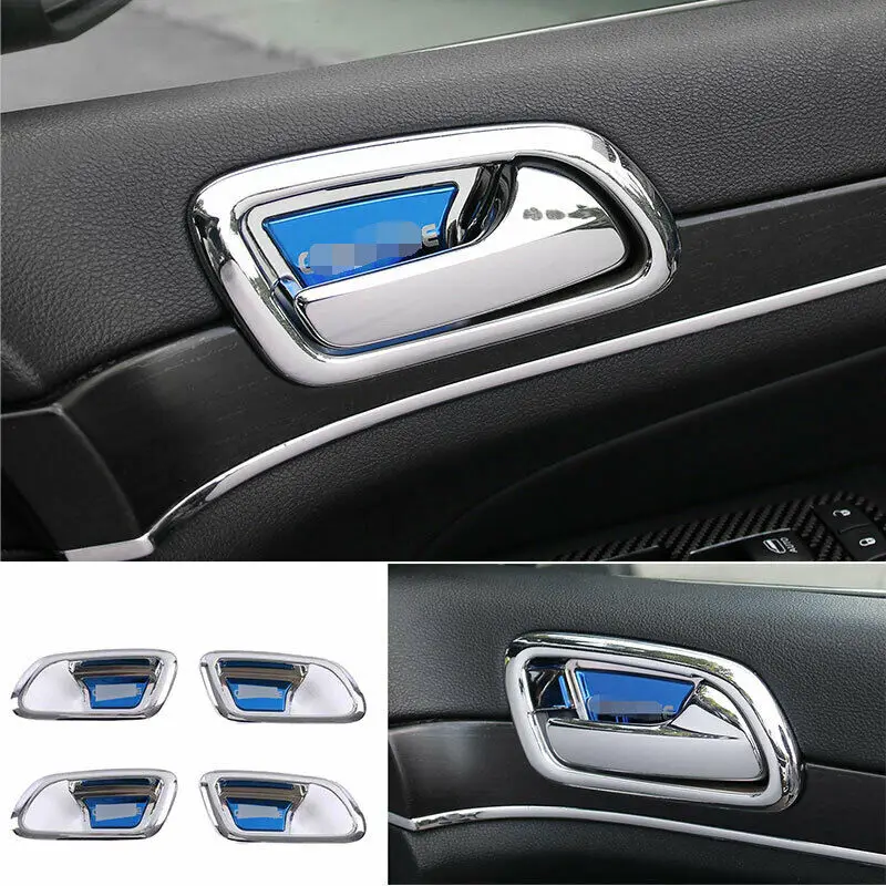 

For 2011-2020 Jeep Grand Cherokee ABS Chrome Inner Door Handle Bowl Frame Trim