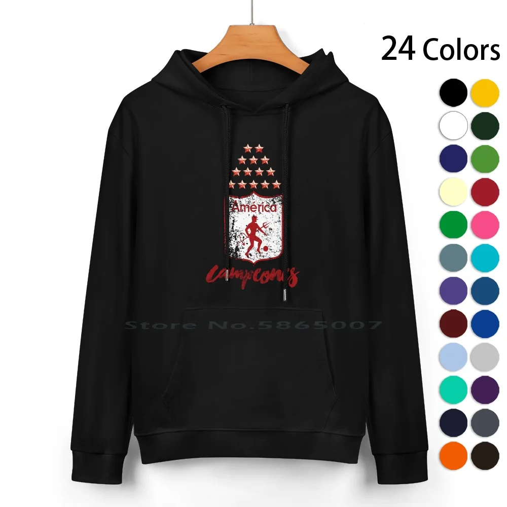 

America De Cali Pure Cotton Hoodie Sweater 24 Colors Cali Futbol Soccer Medellin Paisas Colombians Latinos Campeones