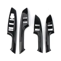 Car Accessories Interior Carbon Fiber Style ABS Window Lift Switch Panel Cover Trim For Genesis GV70 Left Hand Drive