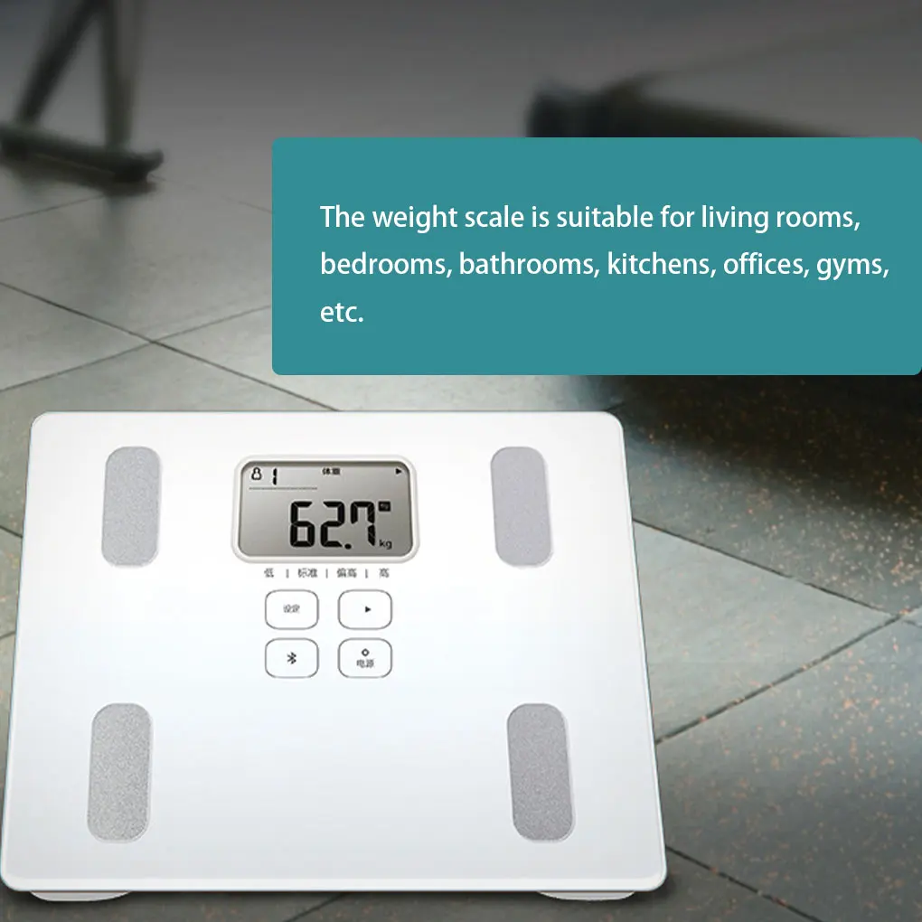 

Digital Body Weight Scale Step-on Accurate Fat Measure Device Fitness Health Care Family Electronics Accessories