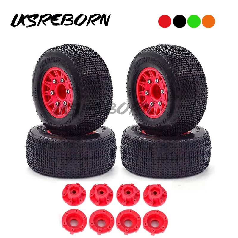 

4Pcs 110mm 1/8 1/10 Short Course Truck Tire with 12mm 14mm 17mm Wheel Hex for Slash ARRMA SENTON Vkar SCTX10 HPI RC Car