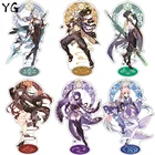 Экшн-фигурки аниме Genshin Impact, акриловая подставка, Lnazuma, Xiao, Zhongli, Hutao, светящиеся 7 элементов, оружие, глаза, подарки для фанатов