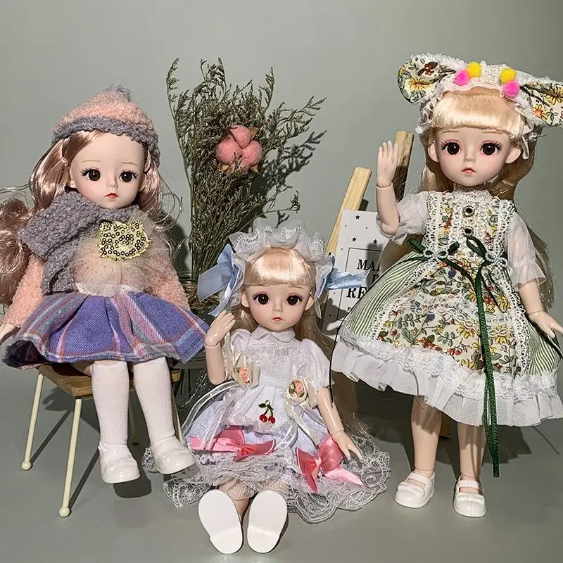 30 см кукла 1/6 BJD с 21 подвижными соединениями, 3D симуляционными глазами, макияжем, в красивом платье принцессы, модный DIY игрушка в подарок.