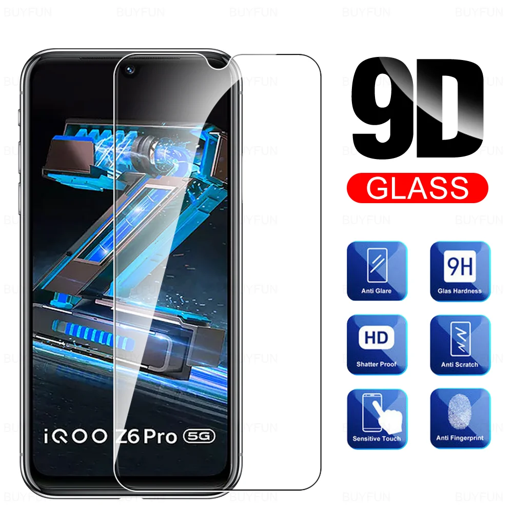 

1 шт. Защитное стекло для Vivo iQOO Z6 Pro 6,44 дюйма закаленное стекло Защита для экрана для iQOO Z6Pro Защитная пленка для телефона полное покрытие