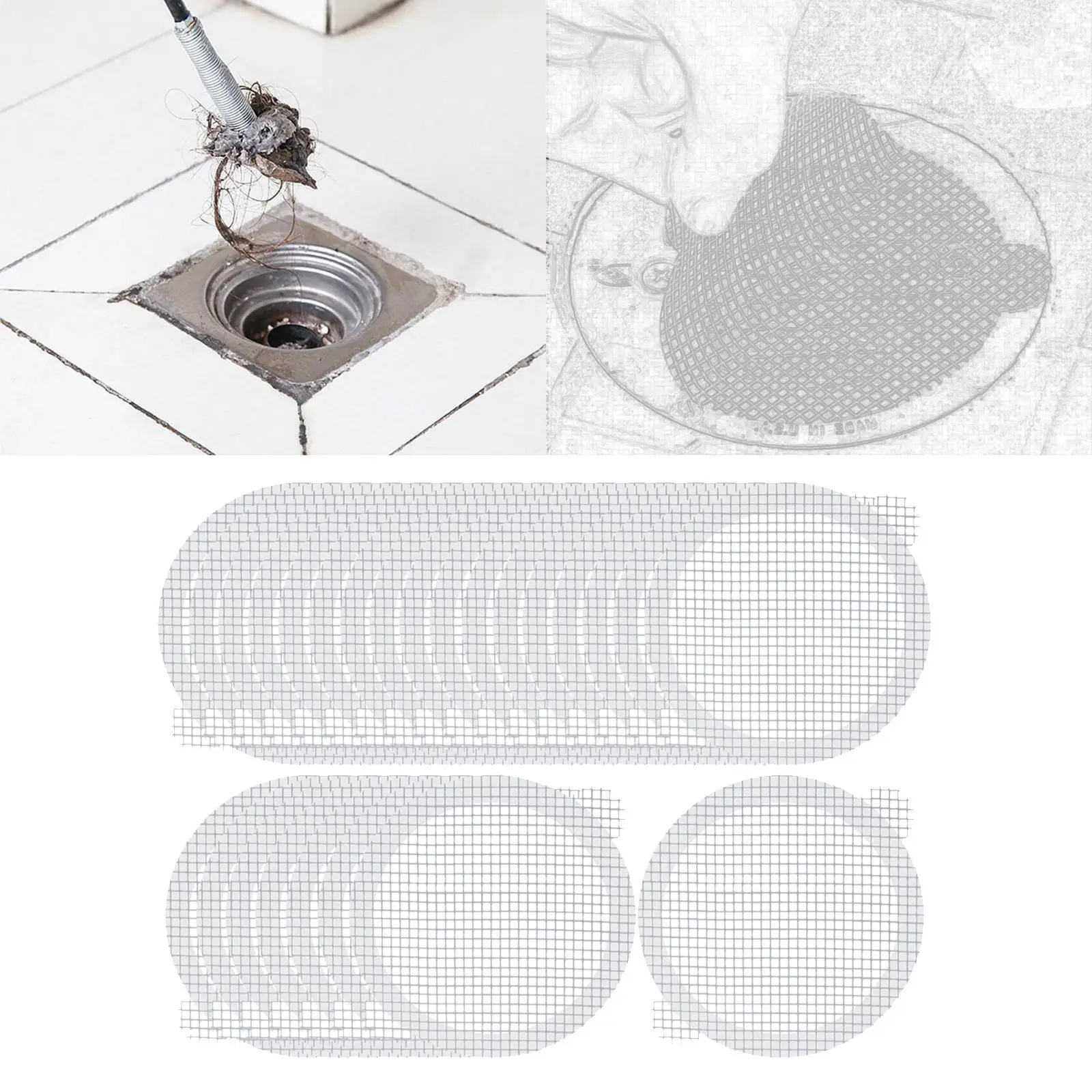 

25x Floor Drain Sticker Shower Drain Cover for Bathroom Tub Kitchen Restroom