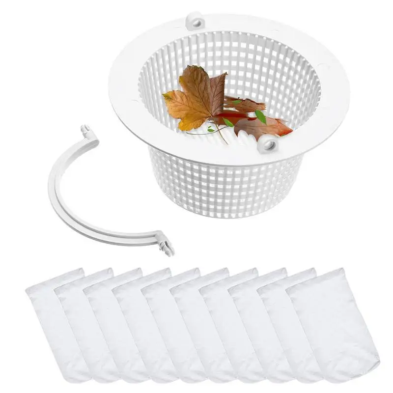 

Pool Skimmer Basket Set Replacement Durable Strainer Basket With Pool Skimmer Socks Swimming Pool Accessories To Remove Debris
