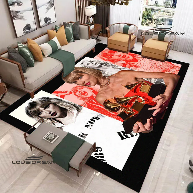 

Non -slip carpet Singer Taylor-Swift pattern carpet living room bedroom carpet yoga mat photography props area rug birthday gift